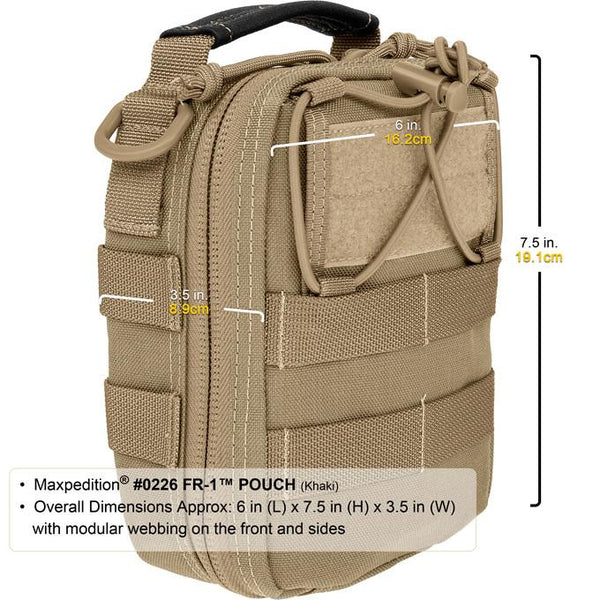 FR-1 Medical Pouch- Maxpedition, EMT, First Response, EDC, First-Aid Kit, Med Kit, Emergency Kit, Pouch, Maxpedition, Military, CCW, EDC, Tactical, Everyday Carry, Outdoors, Nature, Hiking, Camping, Police Officer, EMT, Firefighter, Bushcraft, Gear.