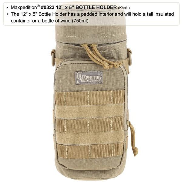 Maxpedition 12" x 5" Bottle Holder, EDC, Hiking, Camping, Tactical, Outdoor essentials