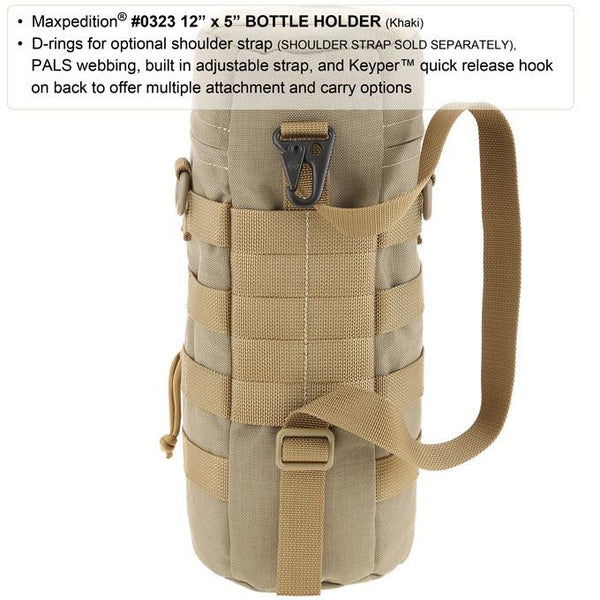 Maxpedition 12" x 5" Bottle Holder, EDC, Hiking, Camping, Tactical, Outdoor essentials