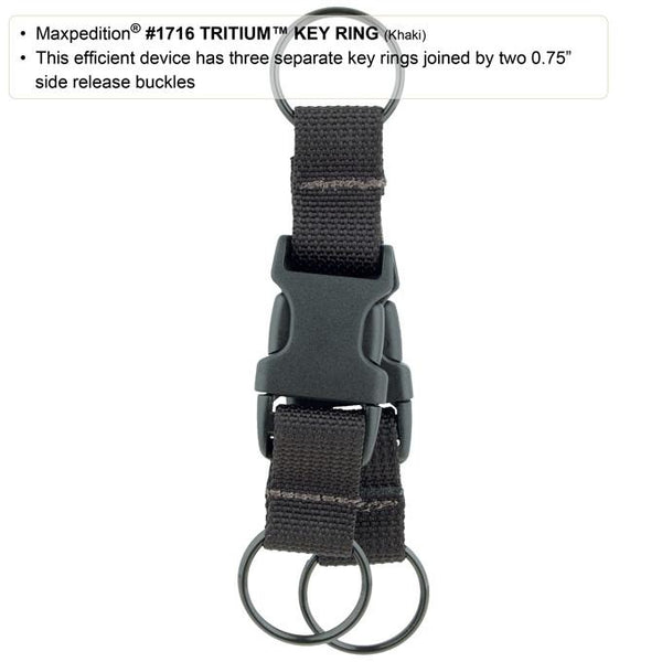 TRITIUM KEY RING, Maxpedition- Everyday Carry, EDC,Backpack, Tactical Gear, Law Enforcement, Police Gear, EMT, Everyday Carry,Tactical, Hiking, Camping, Outdoor, Essentials, Guns, Travel, Adventure