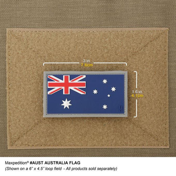 AUSTRALIA FLAG PATCH - MAXPEDITION, Patches, Military, CCW, EDC, Tactical, Everyday Carry, Outdoors, Nature, Hiking, Camping, Bushcraft, Gear, Police Gear, Law Enforcement