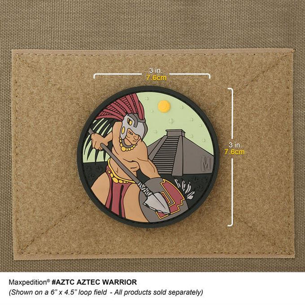 AZTEC WARRIOR PATCH - MAXPEDITION, Patches, Military, CCW, EDC, Tactical, Everyday Carry, Outdoors, Nature, Hiking, Camping, Bushcraft, Gear, Police Gear, Law Enforcement