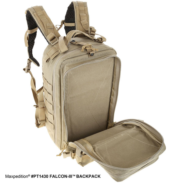 FALCON-III BACKPACK - MAXPEDITION, EDC Pack, Everyday Carry, Hiking, Camping, Outdoor, College, Adventure, Hunting, Range Gear,Maxpedition, Military, CCW, EDC, Tactical, Everyday Carry, Outdoors, Nature, Hiking, Camping, Police Officer, EMT, Firefighter, Bushcraft,