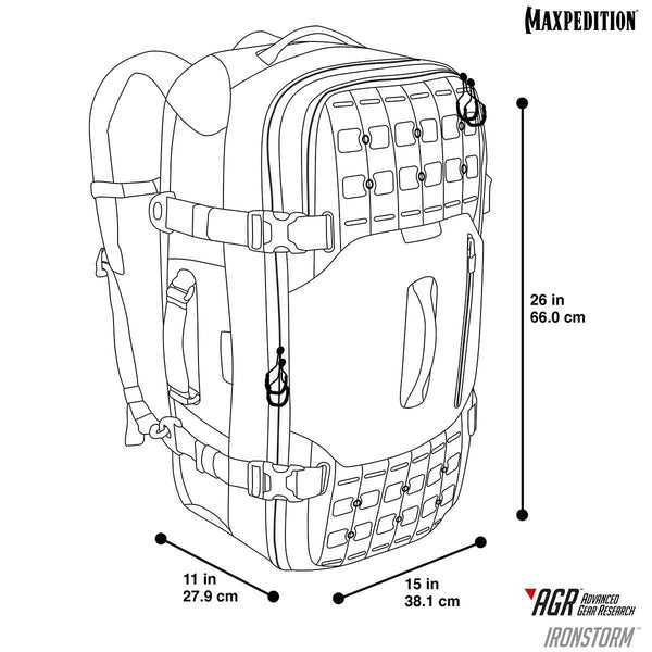 Maxpedition- Ironstorm, Adventure, Organized , Ample ,Travel Bag, Carry-on Friendly, TSA Friendly, Frequent Flyer, Traveler, Luggage, CCW, Concealed Carry, Camping, Hiking