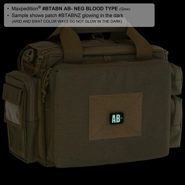 AB- BLOOD TYPE PATCH - MAXPEDITION, Patches, Military, CCW, EDC, Tactical, Everyday Carry, Outdoors, Nature, Hiking, Camping, Bushcraft, Gear, Police Gear, Law Enforcement